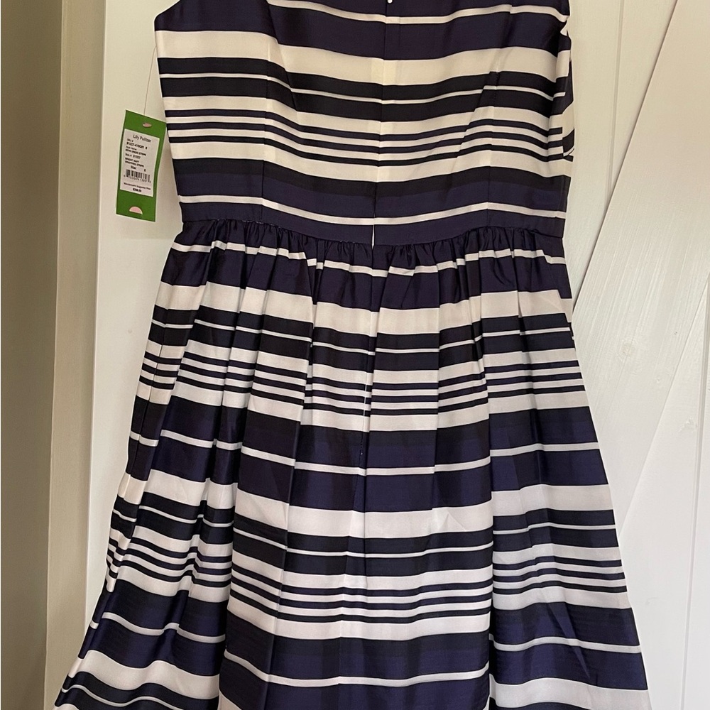 Lilly Pulitzer Women’s Eryn Dress, NWT, Size 8, Blue White Stripes, MSRP $298 - Picture 10 of 10